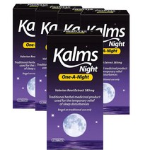영국 칼름스 Kalms Night 나이트 원어나이트 발레리안 루트 추출물 385mg 21정, 5팩