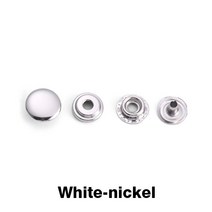 20set pack Brass Leather Snap Fasteners Heavy Duty Poppers Craft Accessory [B00113716], 07-white-nickel 15mm-(-113716