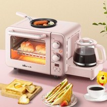 머랭쿠키 오븐 광파 미니 베이킹 다기능 아침 식사 기계 가정용 전기 케이크 프라이 팬, 에게, 분홍색