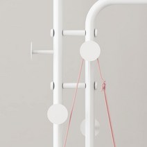 MaiRHK 천연 대리석 베이스가 있는 금속 코트 랙 코트 모자 스카프 .. 정품보장, B Type-White