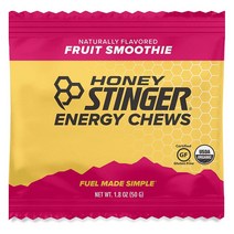 Honey Stinger Organic Fruit Smoothie Energy Chew 허니 스팅어 유기농 과일 스무디 에너지 츄 50g 12개입