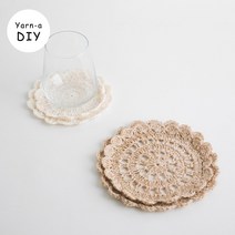 야나 [DIY패키지] 삼베 꽃잎 수세미&티코스터 + 인쇄도안 / 수세미패키지 수세미실 뜨개실, 6. 비치(50g)+인쇄도안