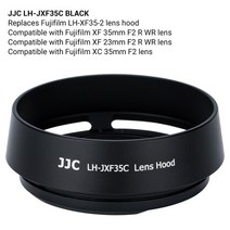 카메라백팩 배낭 가방 드론 호환용 필름-온 렌즈용 메탈 렌즈 후드 카메라 35mm 50mm XT4 XT3 XT30 II XT20 XE4, LH-XF35-2 2