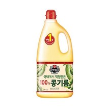 CJ제일제당 풍미 백설 콩기름 콩식용유 캠핑식용유 업소용 전부침 1.8L 새우튀김 식용류오일, 1개