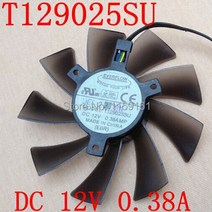 CPU 쿨러 공랭 인텔 AMD EVERFLOW HD7970 GTX680 ENGTX580 DCII T129025SU ASUS 그래픽 카드 팬, 한개옵션0