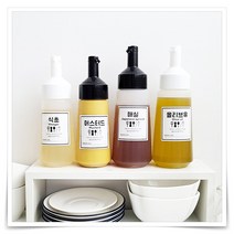 엘스 원터치 소스병1p 시리즈 케찹병 오일병 양념통 조미료통 튜브용기 네임소스병, 특대600ml_화이트