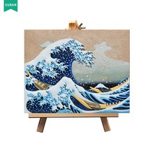 수란 3D 부조 DIY 명화 세트, 10.5*13.5cm+선물함+안료+화필x2+지지대, 가나가와 서핑
