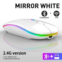 무선 무소음 게이밍 버티컬 마우스 마우스 블루투스 RGB 충전식 컴퓨터 사일런트 LED 백라이트 인체 공학적 게임용 노트북 pc용, CHINA, 2.4G BluetoothLED2