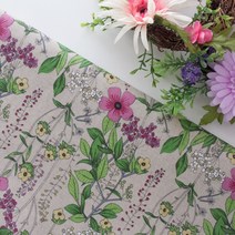 린넨 플라워 라미네이트 방수 가방 식탁 천 원단