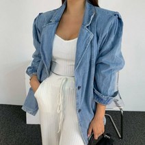 디애이치 론지 데님 카라 자켓 2color
