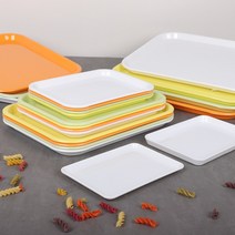 오메가키친 쟁반 모음 원형 사각 논슬립 카페 일식 베이커리 식당 트레이, 검정4000