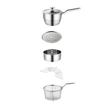 Forout 찜기 포함 튀김냄비, 스테인리스 스틸, 20cm