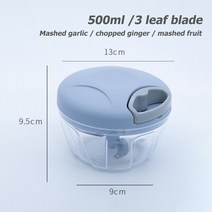 채썰기 기계 다기능 채칼 수동 고기 민서 그라인더 휴대용 푸드 프로세서 쵸퍼 소시지 필러 파스타 메이커 홈 주방 요리 도구, 파란색, 파란색