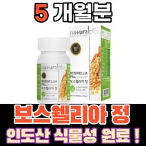 보스웰리아 보스웰니아 보수웰리아 보스엘리아 분말 가루 차 파우더 덩어리 BOSWELLIA 먹기편한 먹는 식품 음식 정, 5통(1개월)