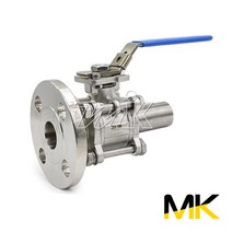 MK 스텐 볼밸브 3PC SUS304 10K F*BW 용접후렌지 밸브 플랜지밸브 (20490), 1개