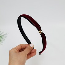 데일리 골드링 가죽 벨벳 얇은 머리띠 헤어밴드