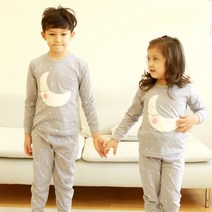 올챙이 달님 국산 9부 쟈가드 봄가을 간절기 유아.아동.주니어 내의 실내복