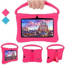 어린이용 태블릿 PC 1GB ram16GB 메모리가 있는 veidoo 7인치 태블릿 ips 화면 프리미엄 부모 제어 iwawa 앱 어린이분홍색, 상세페이지 참조