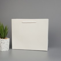 무지쇼핑백 5개 종이가방 고급 종이쇼핑백 선물가방 무지종이가방, 5_무지 흰색 가로형 2호 (5장)SBF43