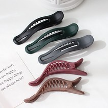 NEW 무광 가로 비녀 올림머리 옆 악어 집게핀