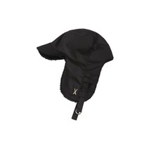 [바잘 이어 플랩] 스터드 로고 오버핏 트루퍼햇 블랙