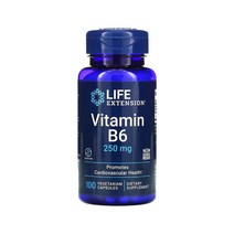 라이프익스텐션 비타민 B6 라익 HCI 250mg 100캡슐 피리독신, 1개, 기본