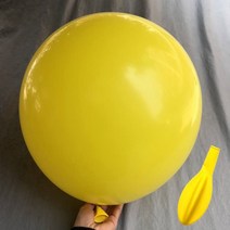 볼풀 놀이장 18 인치 무광택 라텍스 풍선 두꺼운 대형 4 코너 웨딩 장식 생일 파티 레이아웃 큰 원형, [02] 5pc, [01] 18 인치, [02] yellow
