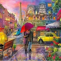 [바보사랑] Q4038파리의연인 size 40x50cm DIY명화그림그리기, 상세 설명 참조