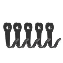 철물대장 벽옷걸이 벽면 후크 하트올챙이 1구 소 세트 피스고정형, 블랙(5개입), 5개