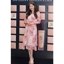 봄 여름 쉬폰 꽃무늬 원피스 연예인스타일