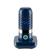 휴대용 과일 야채 세탁기 캡슐 모양 무선 청정기 살충제 소독 주방 가정용, 01 Blue 4000 mAh