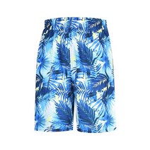 남성 여름 하와이안 반바지 PC-PTH-ED1-블루