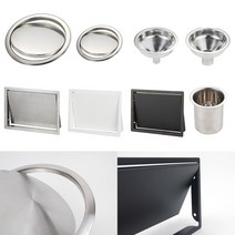 스텐 쓰레기투입구 휴지통 뚜껑 원형 사각 측면 뱅뱅이 음료 깔대기, 07. 사각뱅뱅이 무광