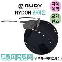 자체제작 루디프로젝트 라이돈 편광 미러 변색 반투명 그레이미러 교체 리필 렌즈 고글 야구 골프 스포츠, (편광렌즈) 그레이