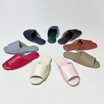 고급 가죽 실내 슬리퍼 10colors 호텔 거실화 룸슈즈 유치원 병원 사계절 미끄럼방지, 다크그린, 1개