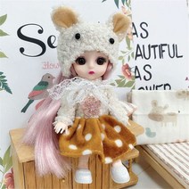 16cm 1/12 BJD 인형 옷과 신발 이동식 13 관절 귀여운 달콤한 얼굴 소녀 선물 장난감 공주, Doll and Clothes11