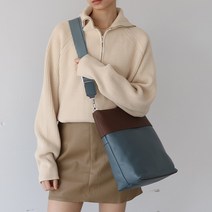 끄레앙 여성 소가죽 빅사이즈 캐주얼 숄더백 L003