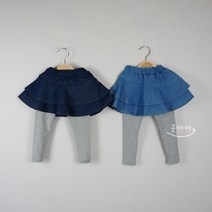 봄가을 베베오클락 플레어 청치마레깅스 유아동 여아 데일리 치랭스 KB01