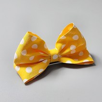 반반하니 왕도트 더블스탠딩 리본 여아집게핀 머리핀