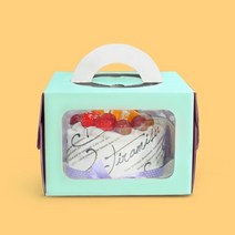투명 케이크상자 1호(창문형 민트 높이15cm) 10개