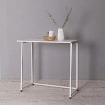 바네스데코 모던심플 접이식 다용도 폴딩테이블 (화이트), 75cm