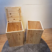 다용도수납 원목상자 삼나무박스 공간박스 주문제작, 400-400-500mm