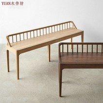 식탁 벤치 의자 거실 감성 인테리어 디자인 원목 카페 북유럽 모던 가구, 180*45*45cm(백랍목원목)