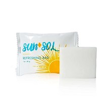 Sun Sol 벌크 리프레싱 비누 바 따뜻한 코코넛 및 바닐라 향 주머니 포장 여행용 사이즈 세면 용품 미니 호텔 어니티 28.3g1온스 300팩 USA 미국