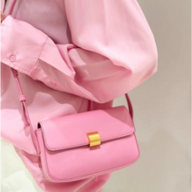 Une bonheur ins shoulder bag lady reunion upscale 재결합 단순한 고급의 여성 고급 숄더 백 가방 스퀘어 백