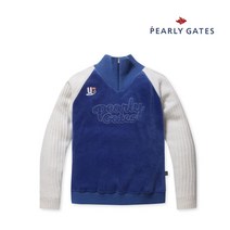 파리게이츠 골프 pearlygatesgolf여성 벨벳 포인트 방풍 울 니트_P52194ST160_BL, 1[90-95], BL