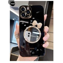 애플 11 휴대 전화 케이스 전기 도금 미러 iPhone13 보호 커버 새로운 XS8 여성 조수 브랜드 12Pro 창의력에 적합, 거울 활-블랙, IPhone13Pro