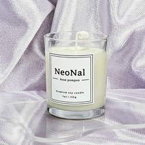 소이캔들 집안냄세 제거 향초, 퓨어화이트, 1개