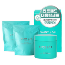 세인트랩073 루미넌트 민트 모공 토너 대용량 패드 본품 70p + 리필 70p x 2개 세트, 140g, 4세트