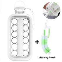 업소용제빙기 20kg 30kg 50kg 100kg 대용량 사무실 각얼음 가정용 투명 얼음 제조기 ice ballmaking box 휴대용 ice cuber maker ice, 브러시가 있는 흰색